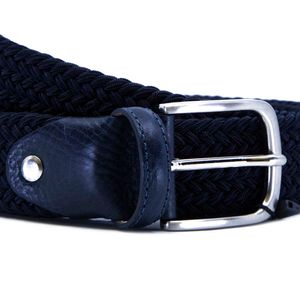 Handmade woven genuine leather belt