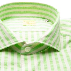 Camicia a righe in cotone stretch