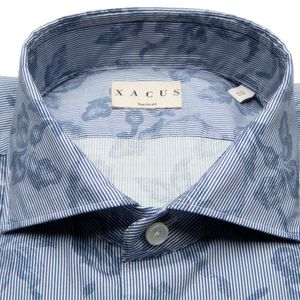 Slim striped shirt with Tailor Fit printed flowers