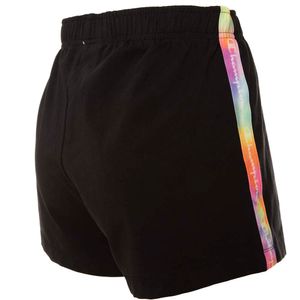 Shorts nero con bande colorate