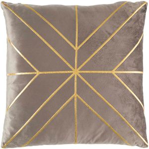 Velvet effect cushion with decoration 45x45