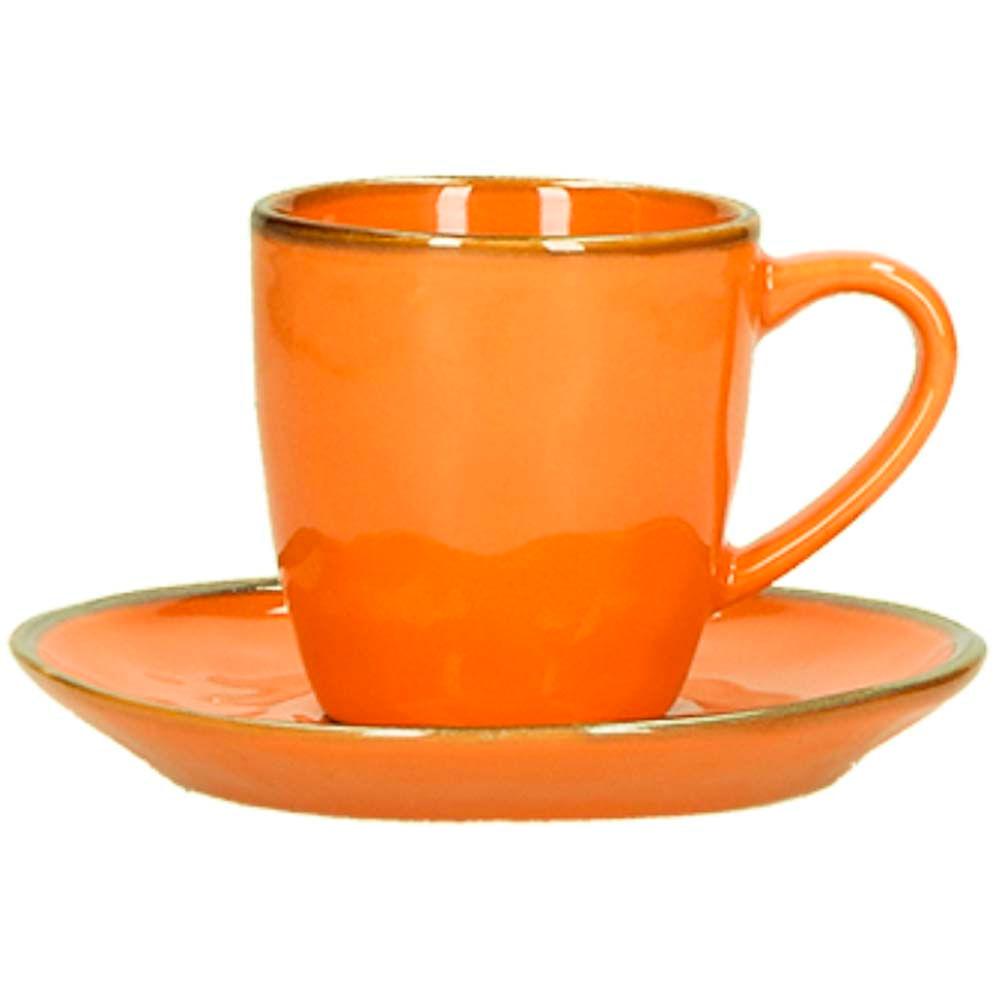 Egan - Set di tazzine Caffè Laurel Burch Verde/Arancio su