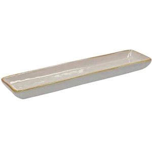 Vassoio rettangolare Concerto Grigio Perla 32x8