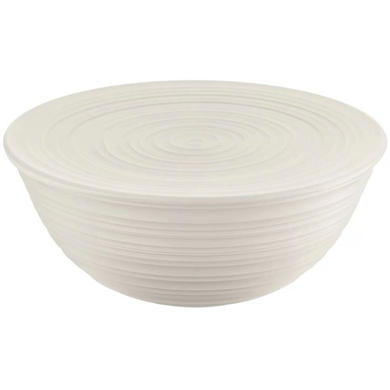GUZZINI Tierra XL white bowl with lid on arteni.it
