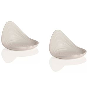 Set of 2 white snack holders