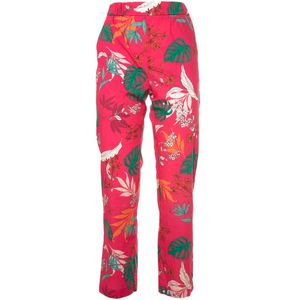 Pantalone stampa tropicale in cotone