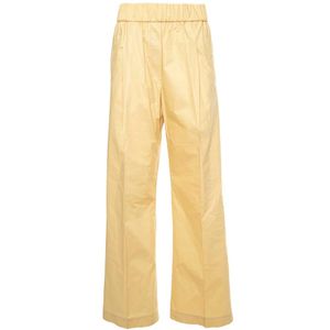 Beige cotton trousers and palazzo