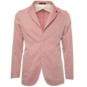 Single-breasted pink cotton jacket