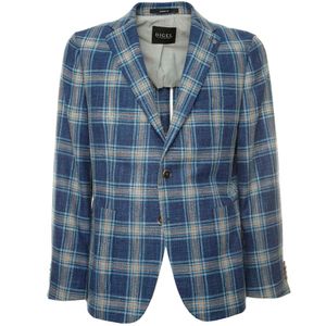 Modern fit checked jacket