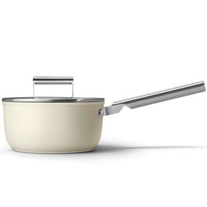 50'S Style casserole with long handle Beige 20 cm