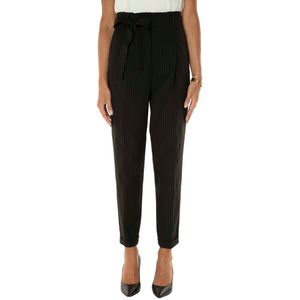Pinstripe trousers with Piano belt