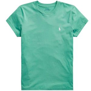 T-Shirt verde in jersey con pony