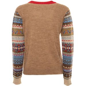 Round alpine motif sweater