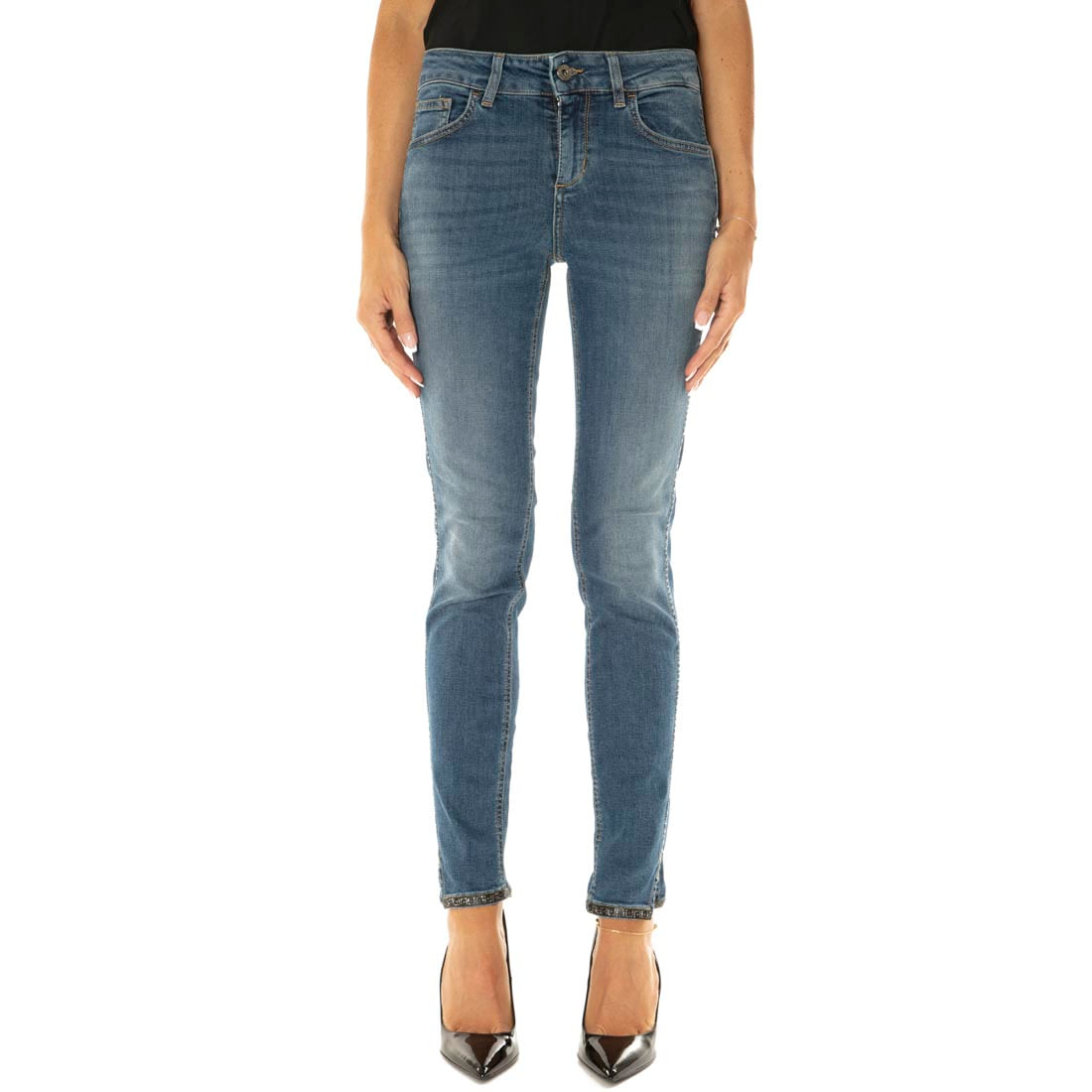 Liu-Jo - Jeans skinny bottom up con bottoni su