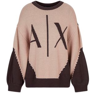 Two-tone oversized sweater with logo