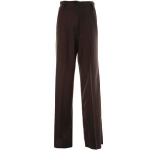 Brown Jerzu stretch wool trousers