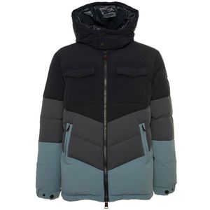 Padded jacket with blue bands