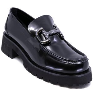 Abrasoft shiny black moccasin