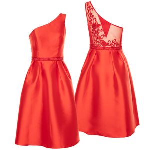 Red cocktail dress with bow