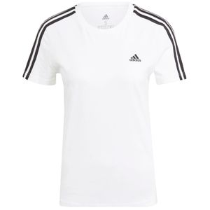 T-Shirt Loungewear Essentials Slim 3-Stripes bianca