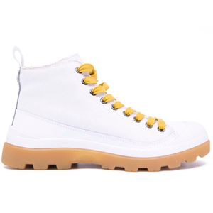 White and yellow P03 sneakers