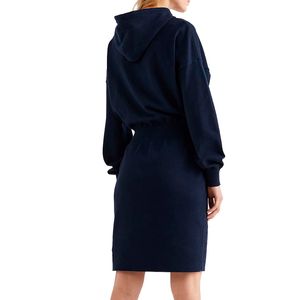 Relaxed fit hooded sheath dress